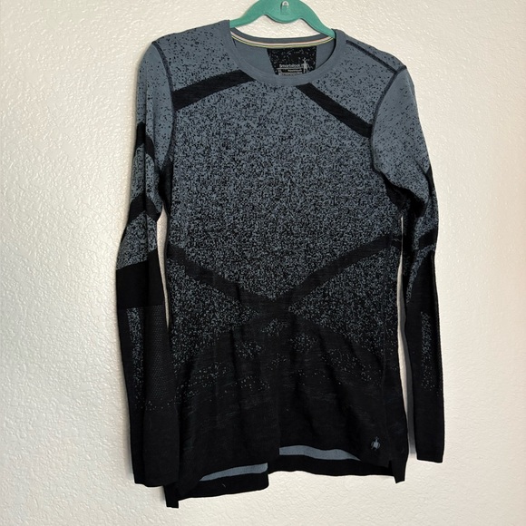 Smartwool Tops - SMARTWOOL Intraknit Thermal Merino Base Layer Crew Shirt Top Black Grey XL